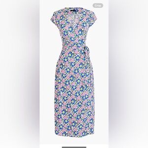NWT J.Crew size S floral wrap midi dress